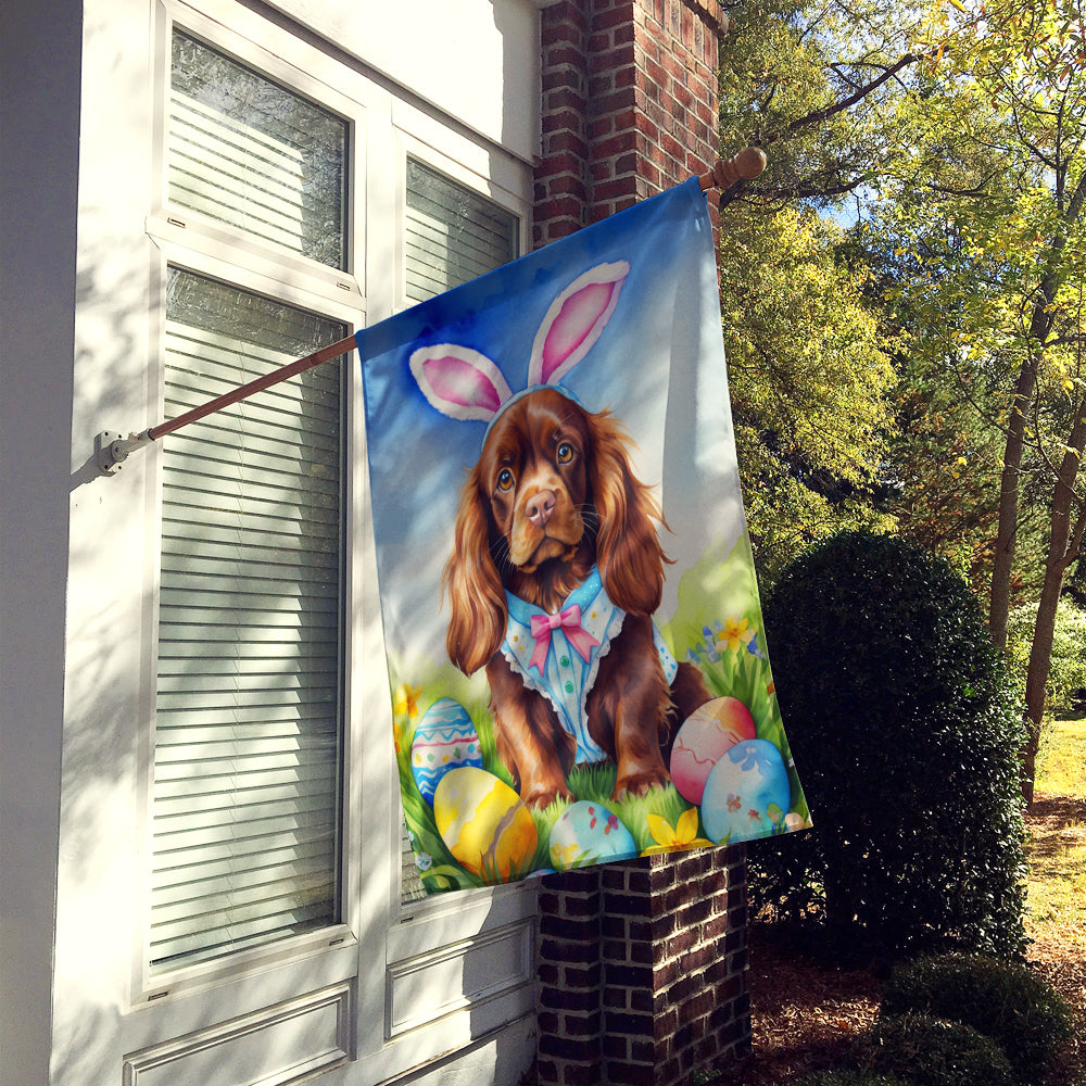 Sussex Spaniel Easter Egg Hunt House Flag