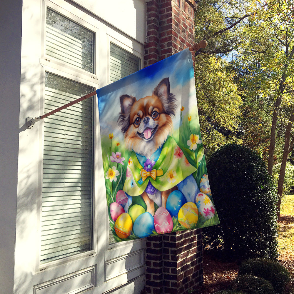 Tibetan Spaniel Easter Egg Hunt House Flag