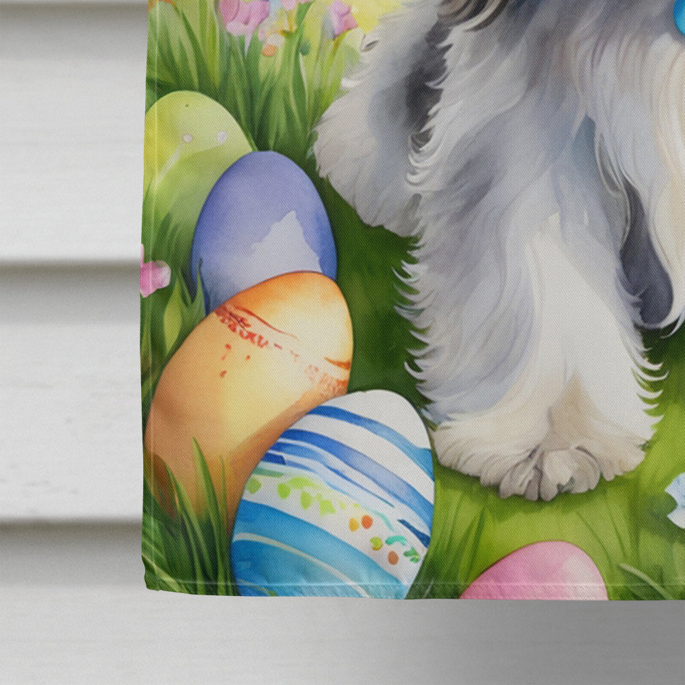 Tibetan Terrier Easter Egg Hunt House Flag