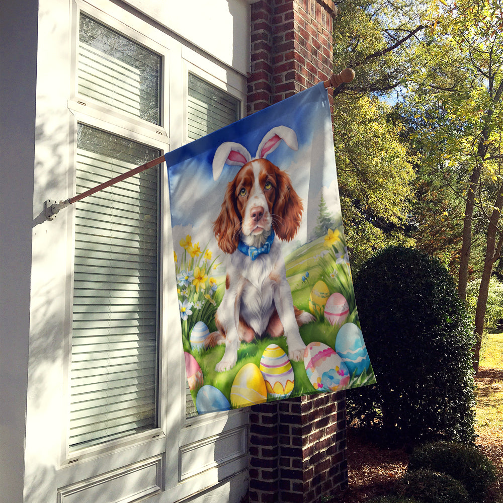 Welsh Springer Spaniel Easter Egg Hunt House Flag