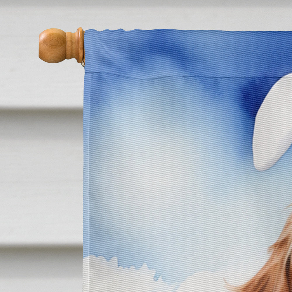 Welsh Springer Spaniel Easter Egg Hunt House Flag