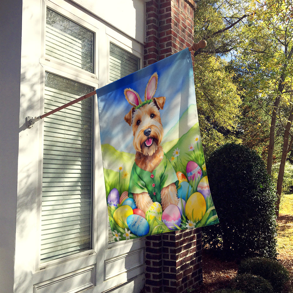 Wheaten Terrier Easter Egg Hunt House Flag