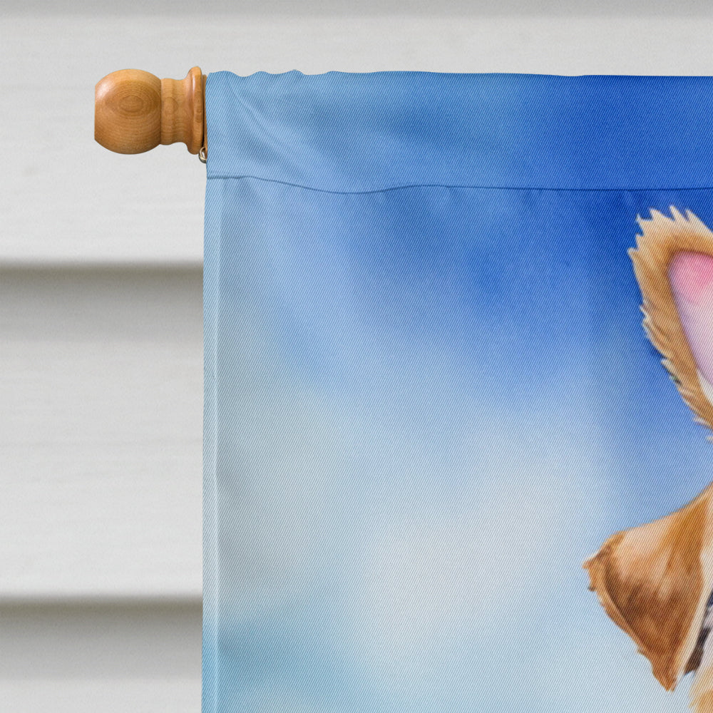 Wheaten Terrier Easter Egg Hunt House Flag