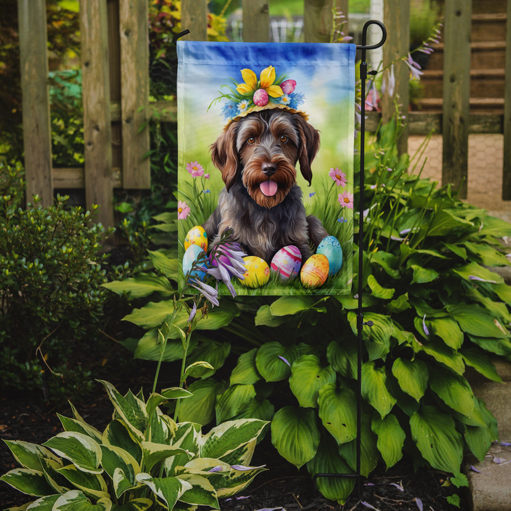 Wirehaired Pointing Griffon Easter Egg Hunt Garden Flag