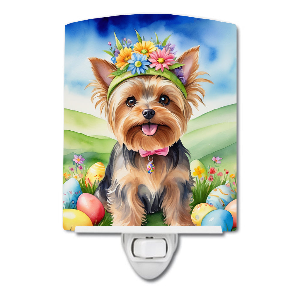 Buy this Yorkshire Terrier Easter Egg Hunt Ceramic Night Light