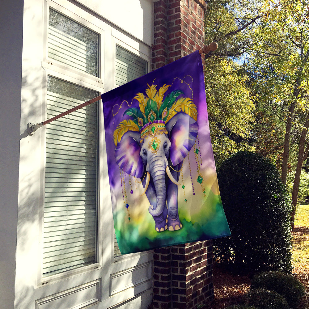 Elephant King of Mardi Gras House Flag