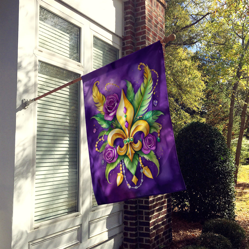 Fleur de lis Mardi Gras House Flag