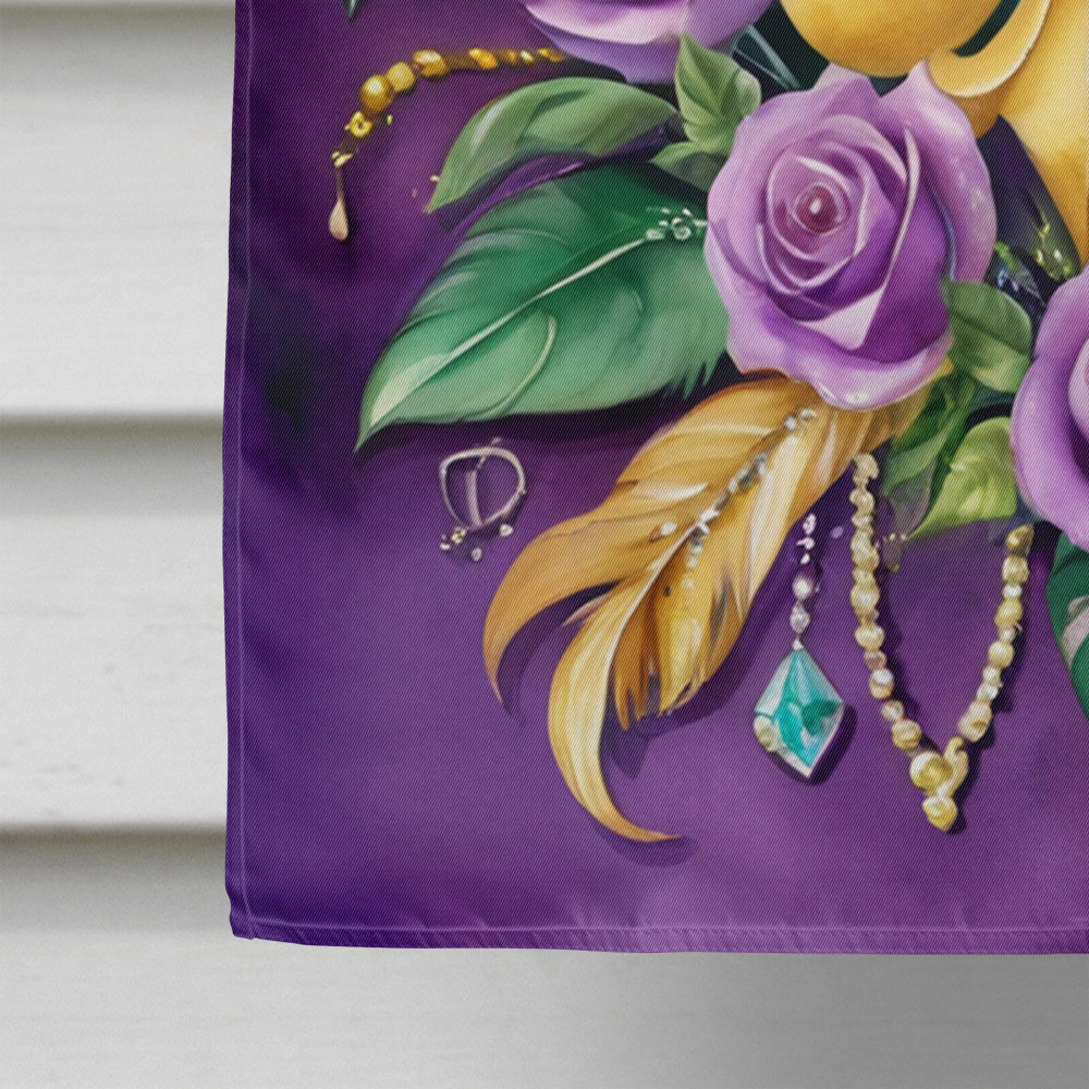 Fleur de lis Mardi Gras House Flag