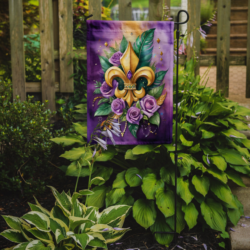 Fleur de lis Mardi Gras Garden Flag