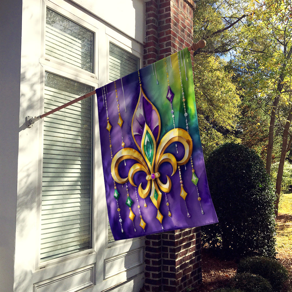 Fleur de lis Mardi Gras House Flag