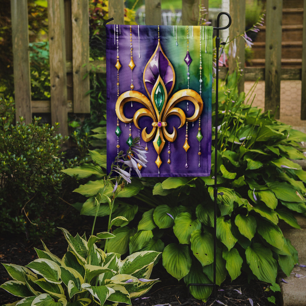 Fleur de lis Mardi Gras Garden Flag