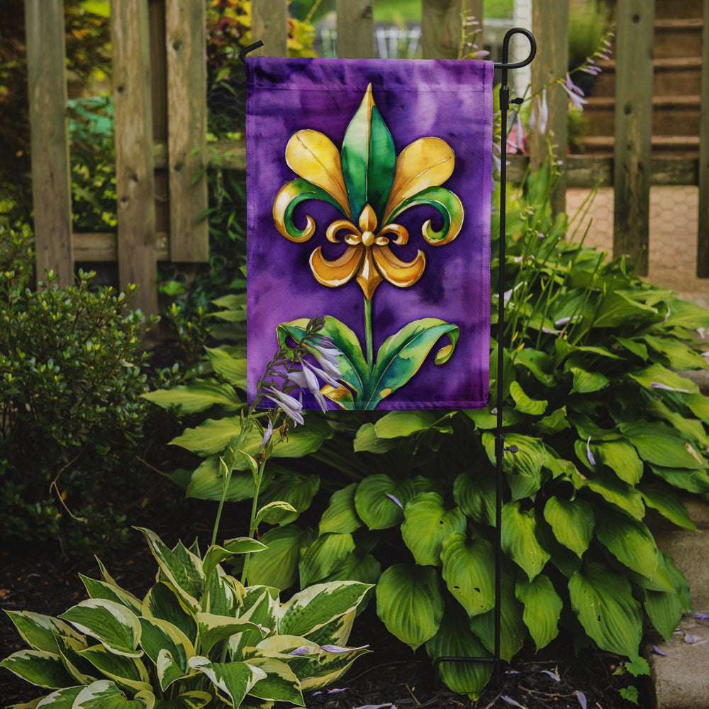 Fleur de lis Mardi Gras Garden Flag