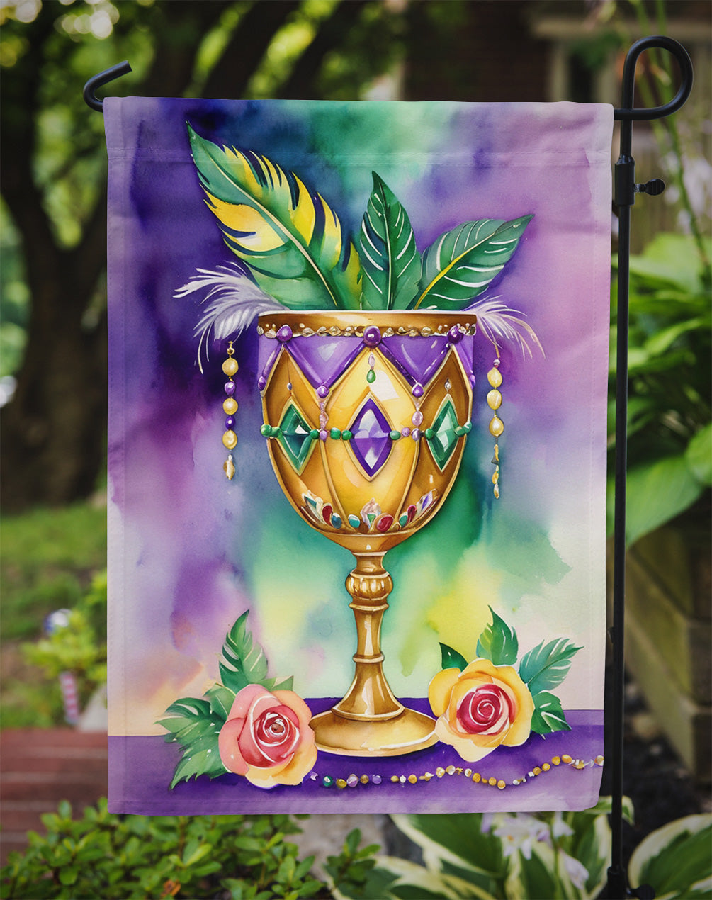Goblet Mardi Gras Garden Flag