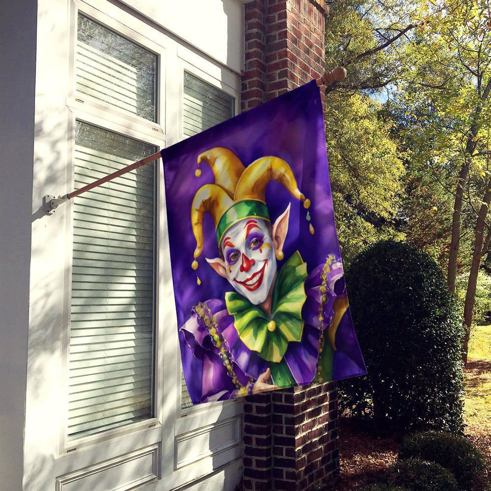 Jester Mardi Gras House Flag