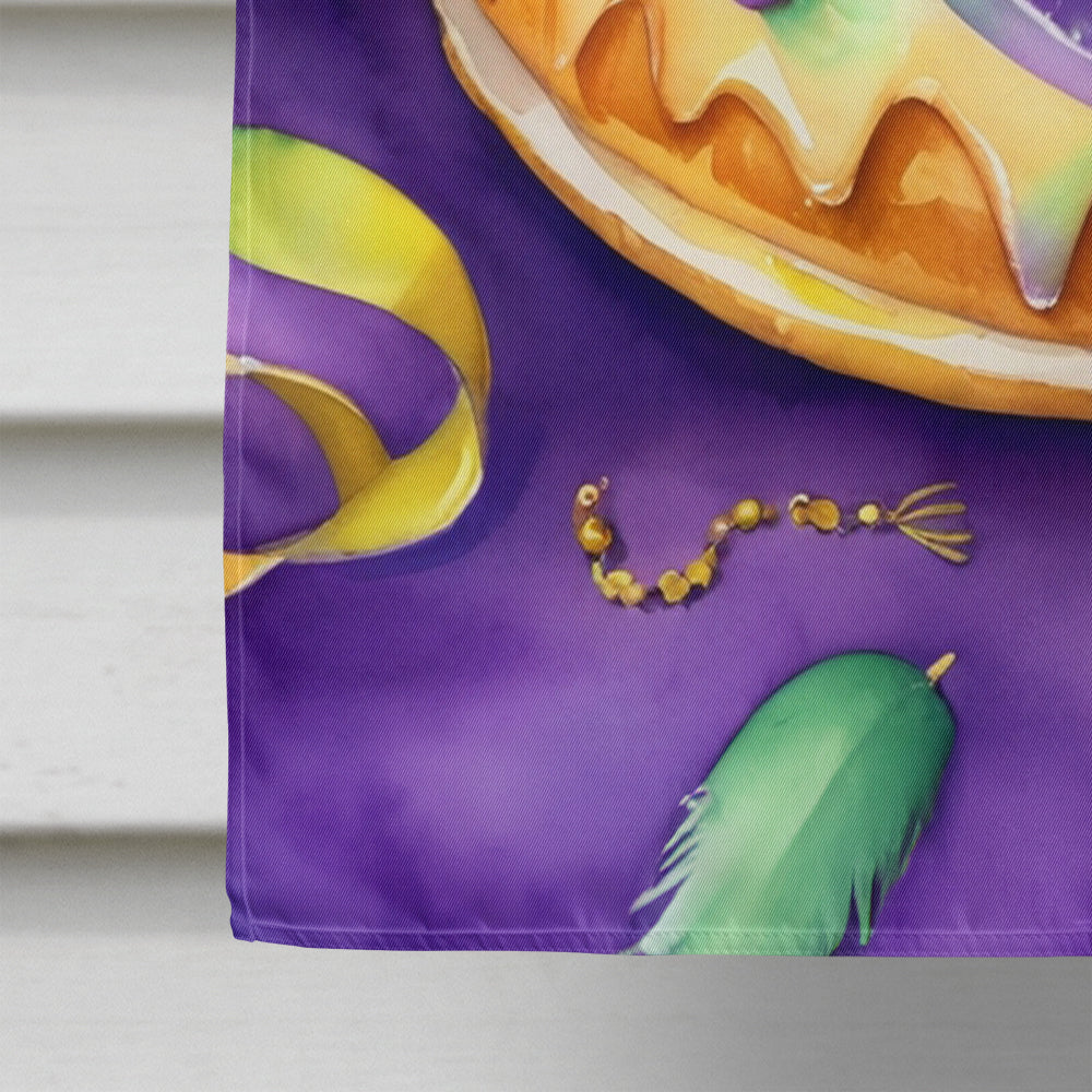 King Cake Mardi Gras House Flag