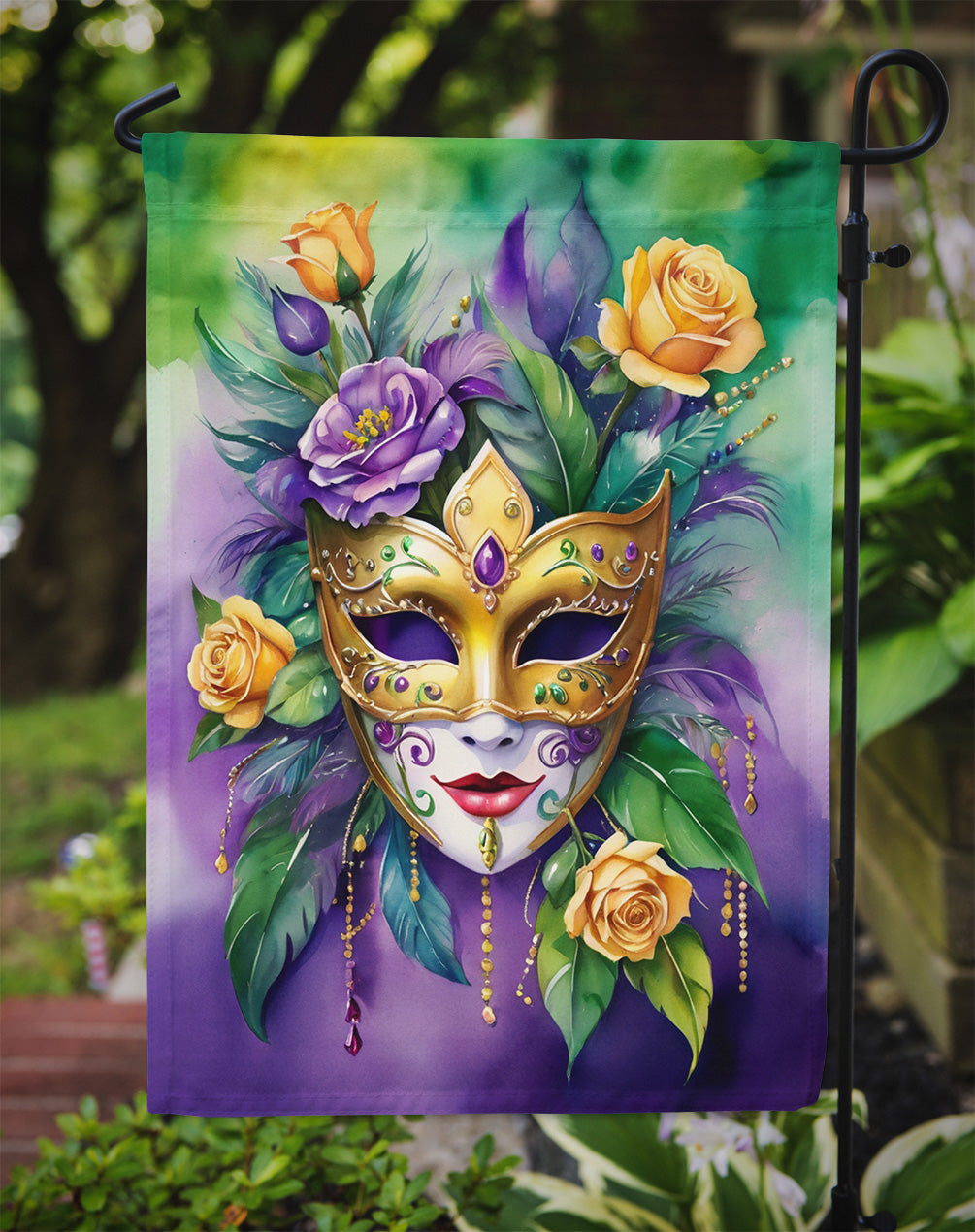Mask Mardi Gras Garden Flag