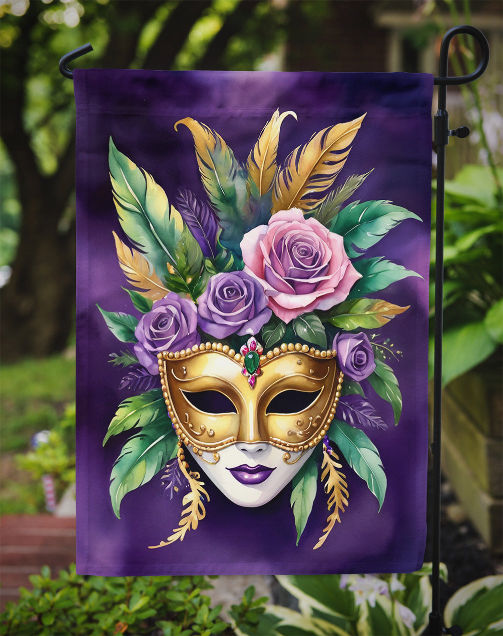 Mask Mardi Gras Garden Flag