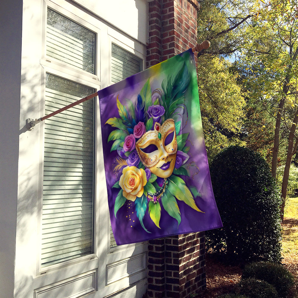 Mask Mardi Gras House Flag