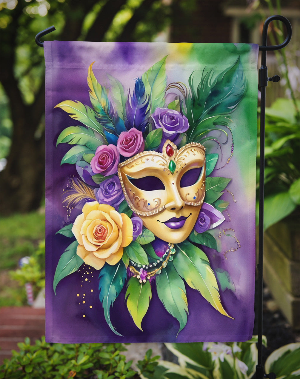 Mask Mardi Gras Garden Flag