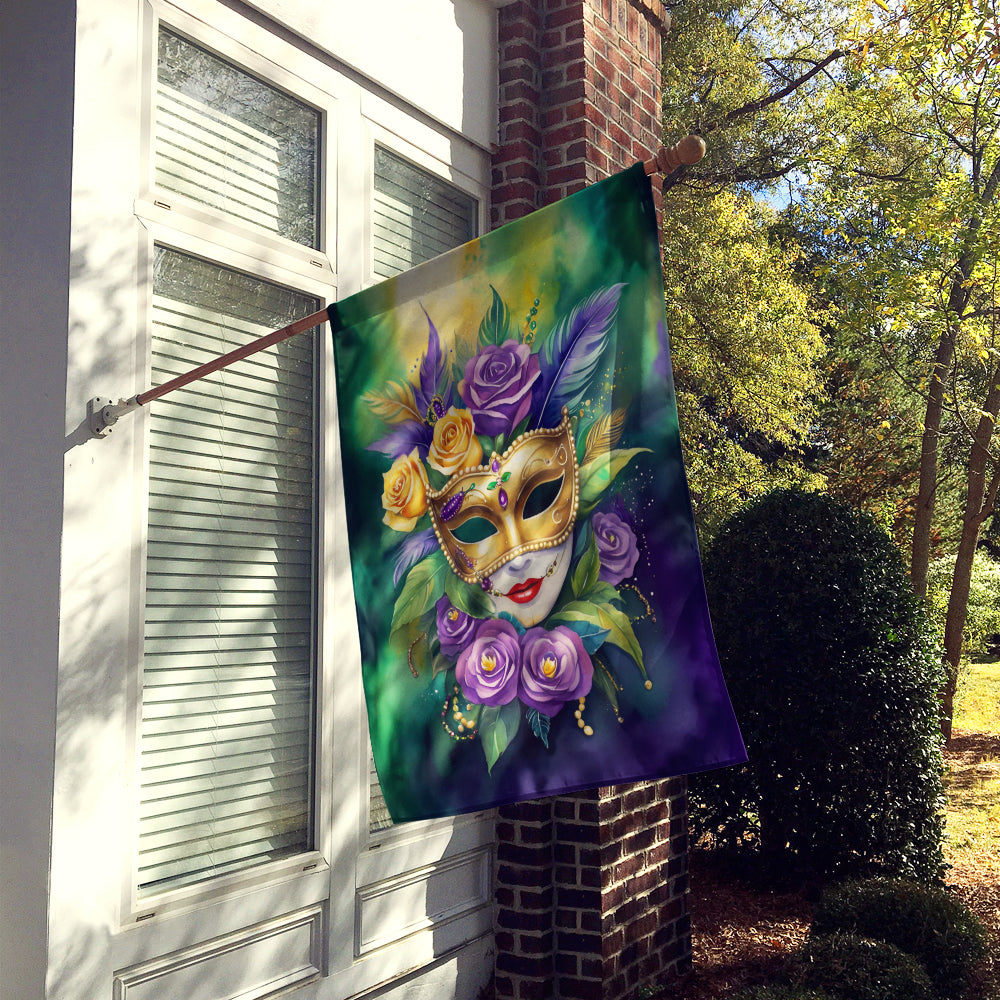 Mask Mardi Gras House Flag