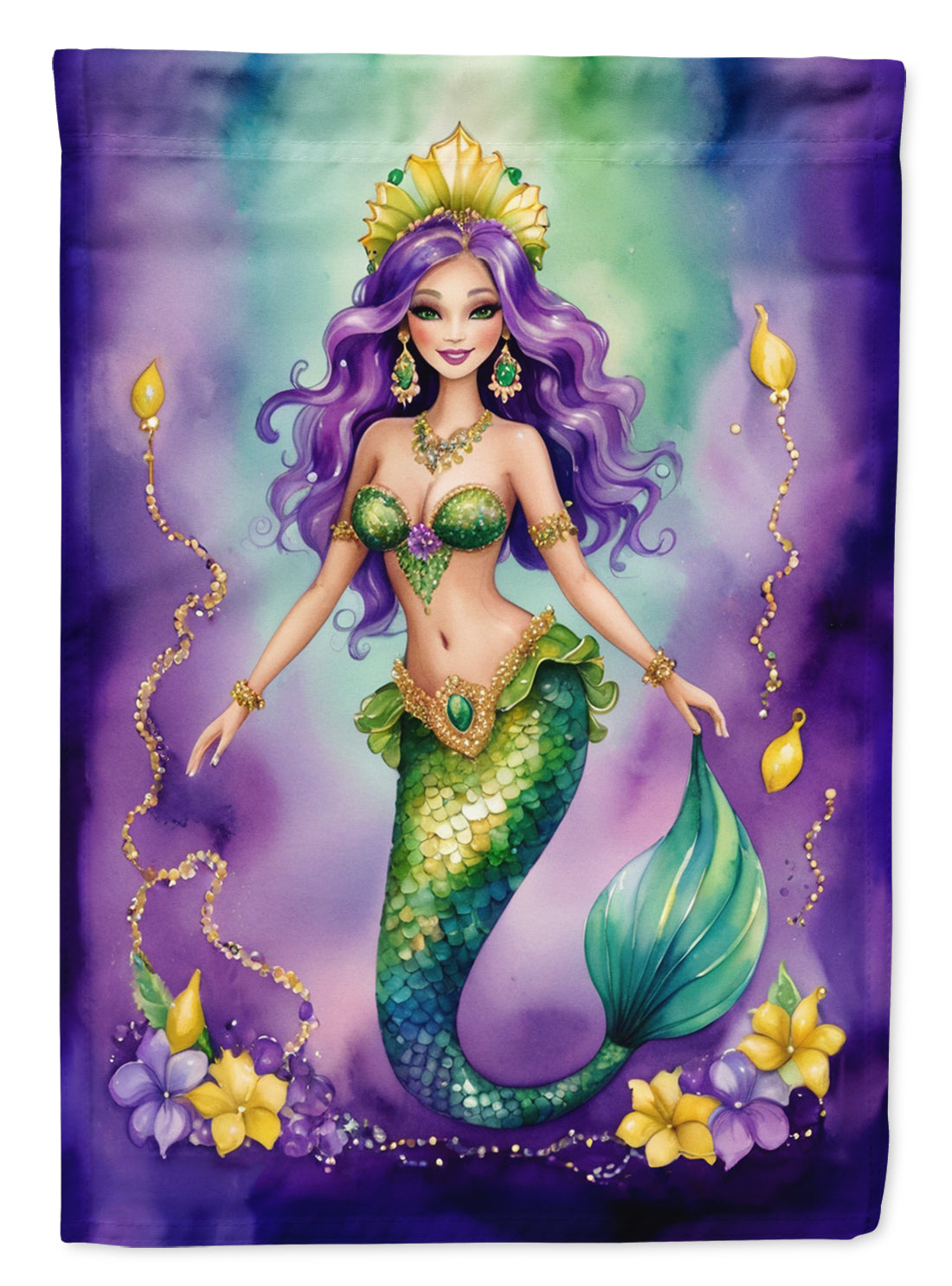 Buy this Mermaid Mardi Gras House Flag