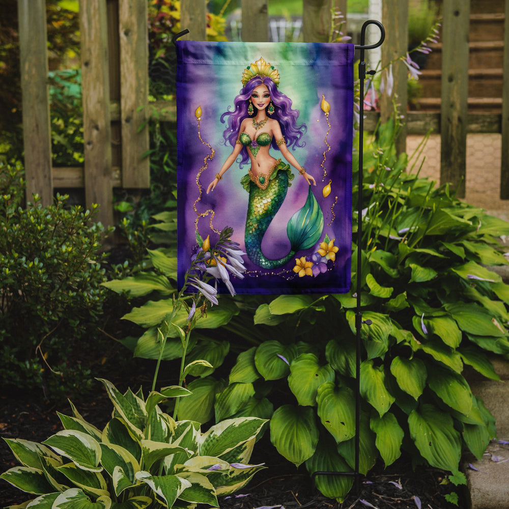 Mermaid Mardi Gras Garden Flag