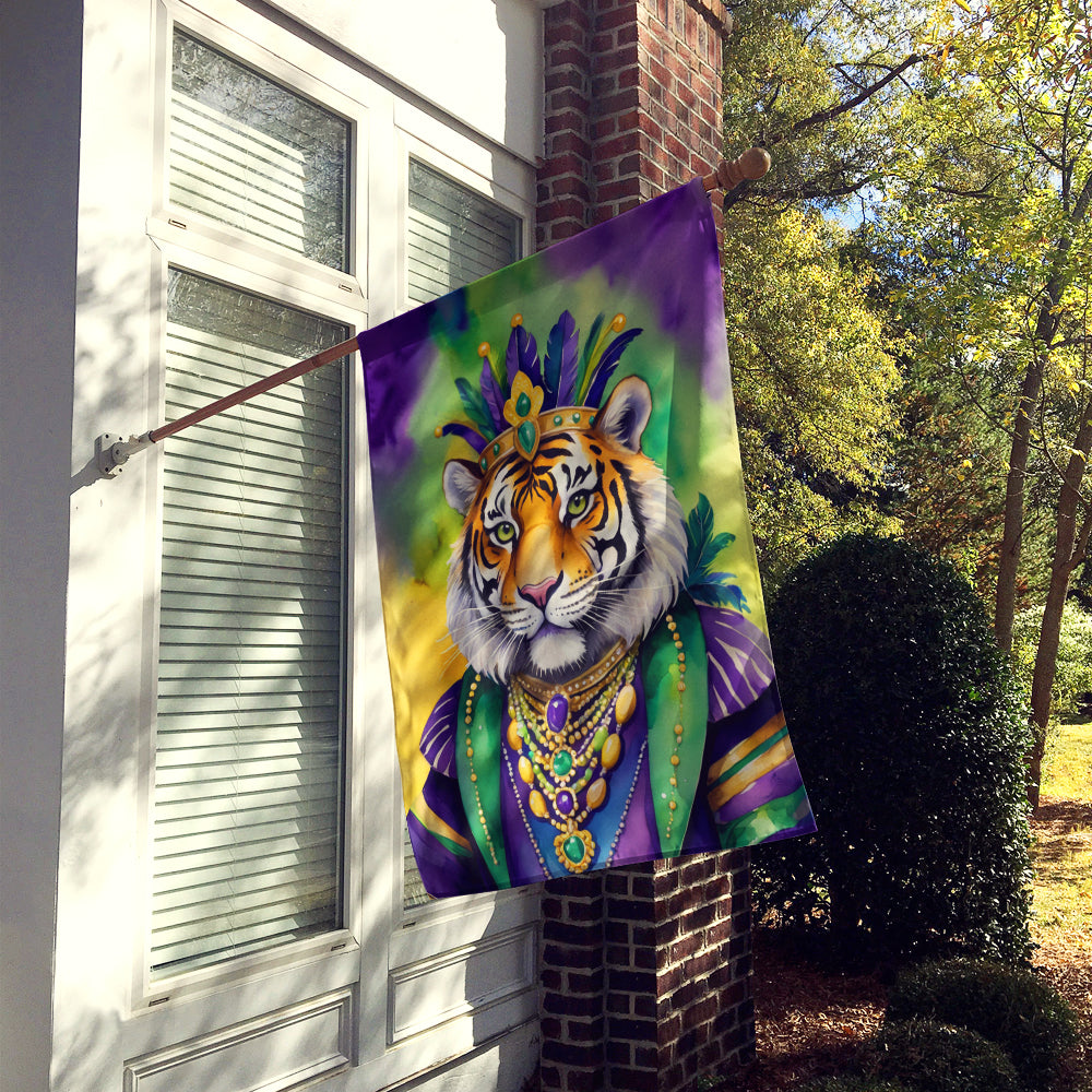 Tiger the King of Mardi Gras House Flag