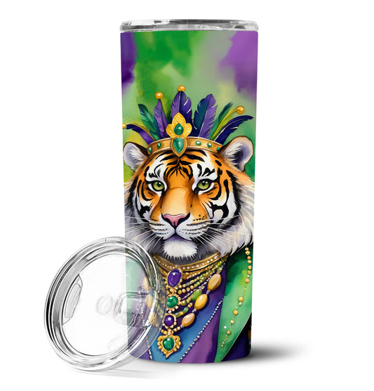 Buy this Tiger the King of Mardi Gras Stainless Steel Skinny Tumbler