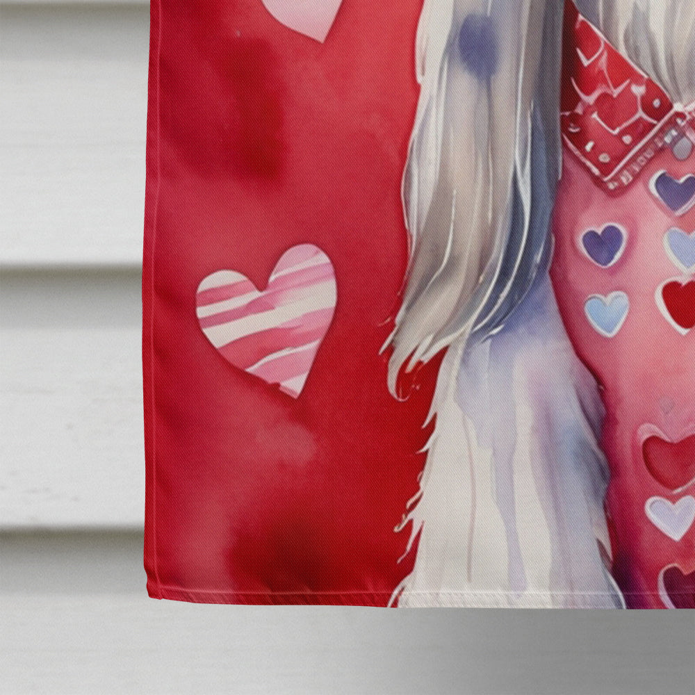 Afghan Hound My Valentine House Flag