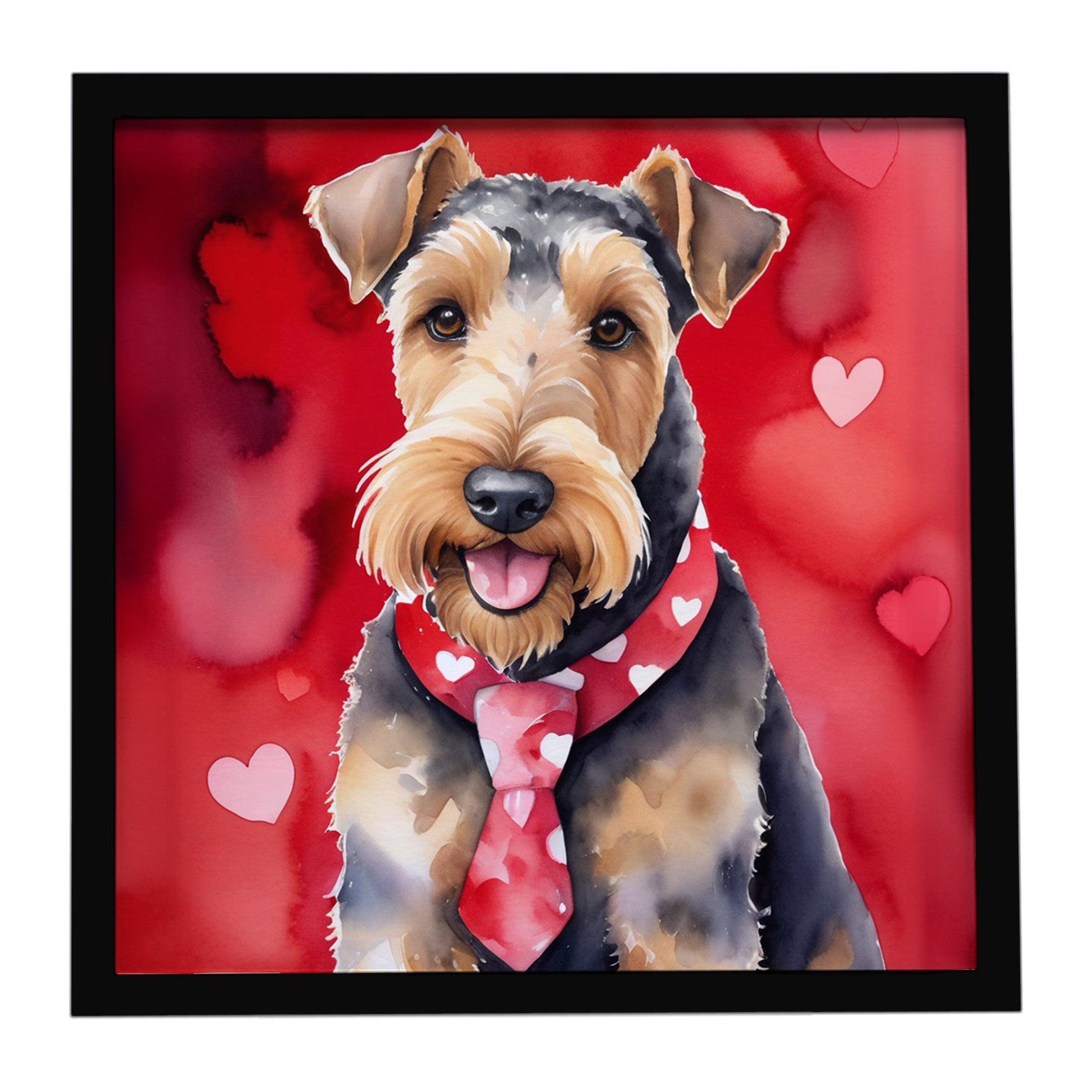 Buy this Airedale Terrier My Valentine Framed Metal Print