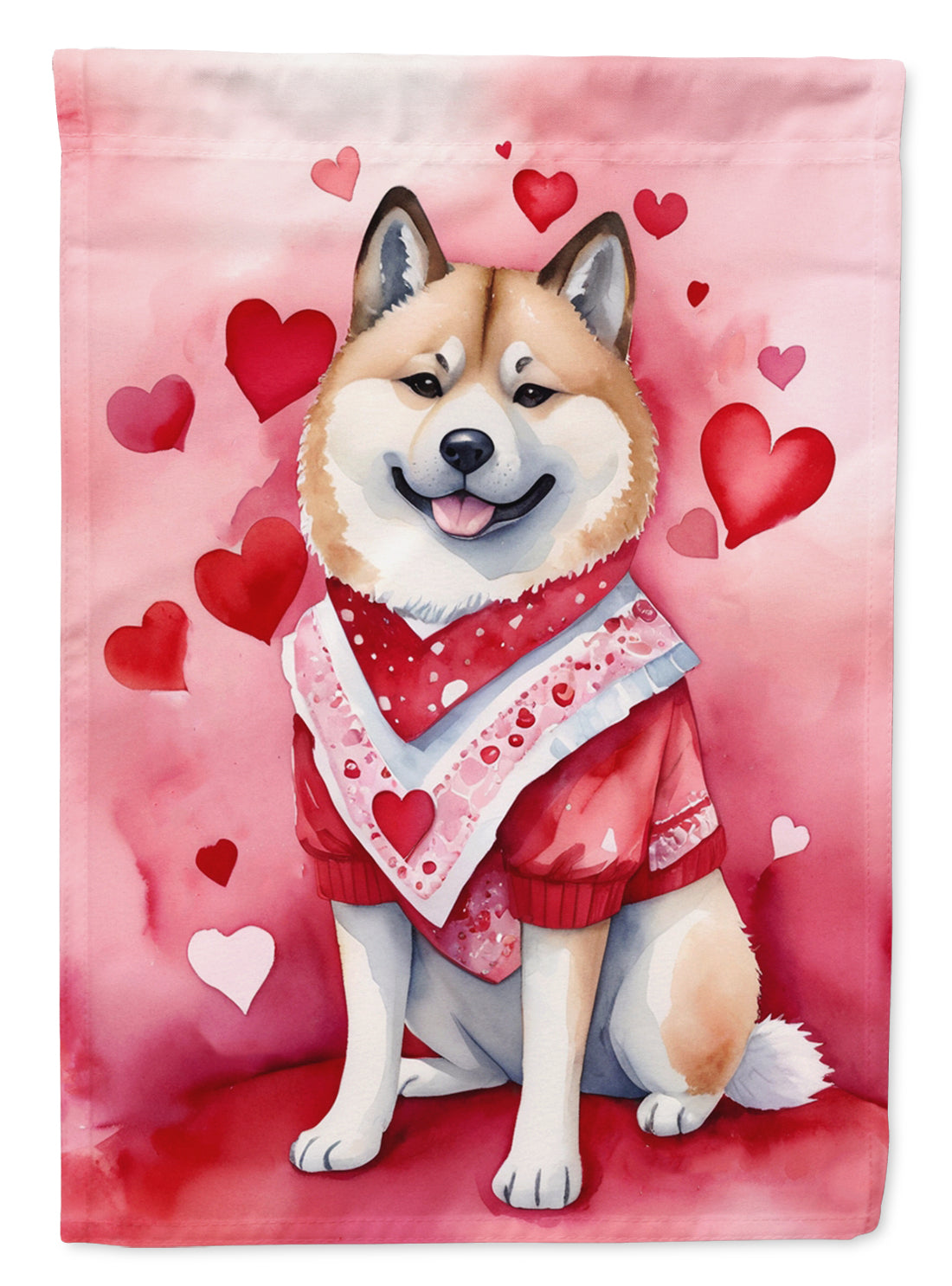 Buy this Akita My Valentine House Flag