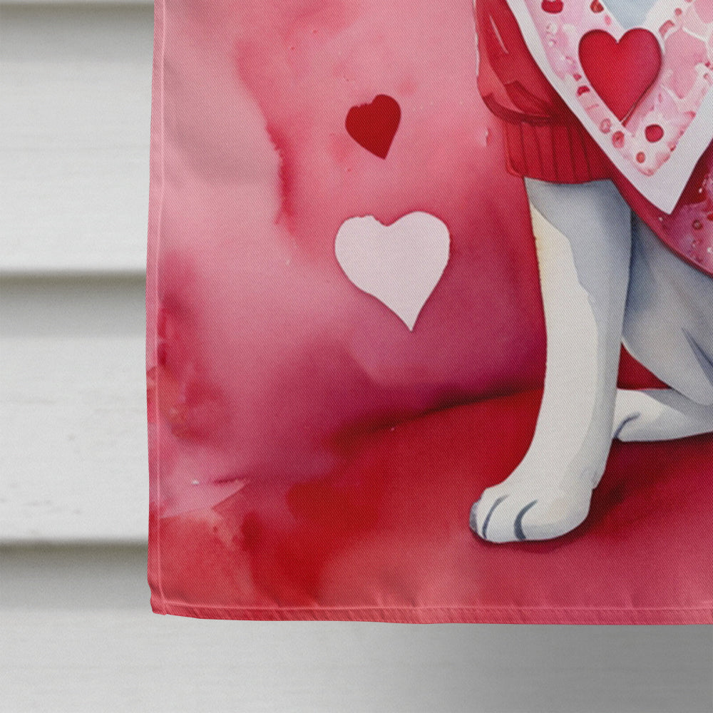 Akita My Valentine House Flag