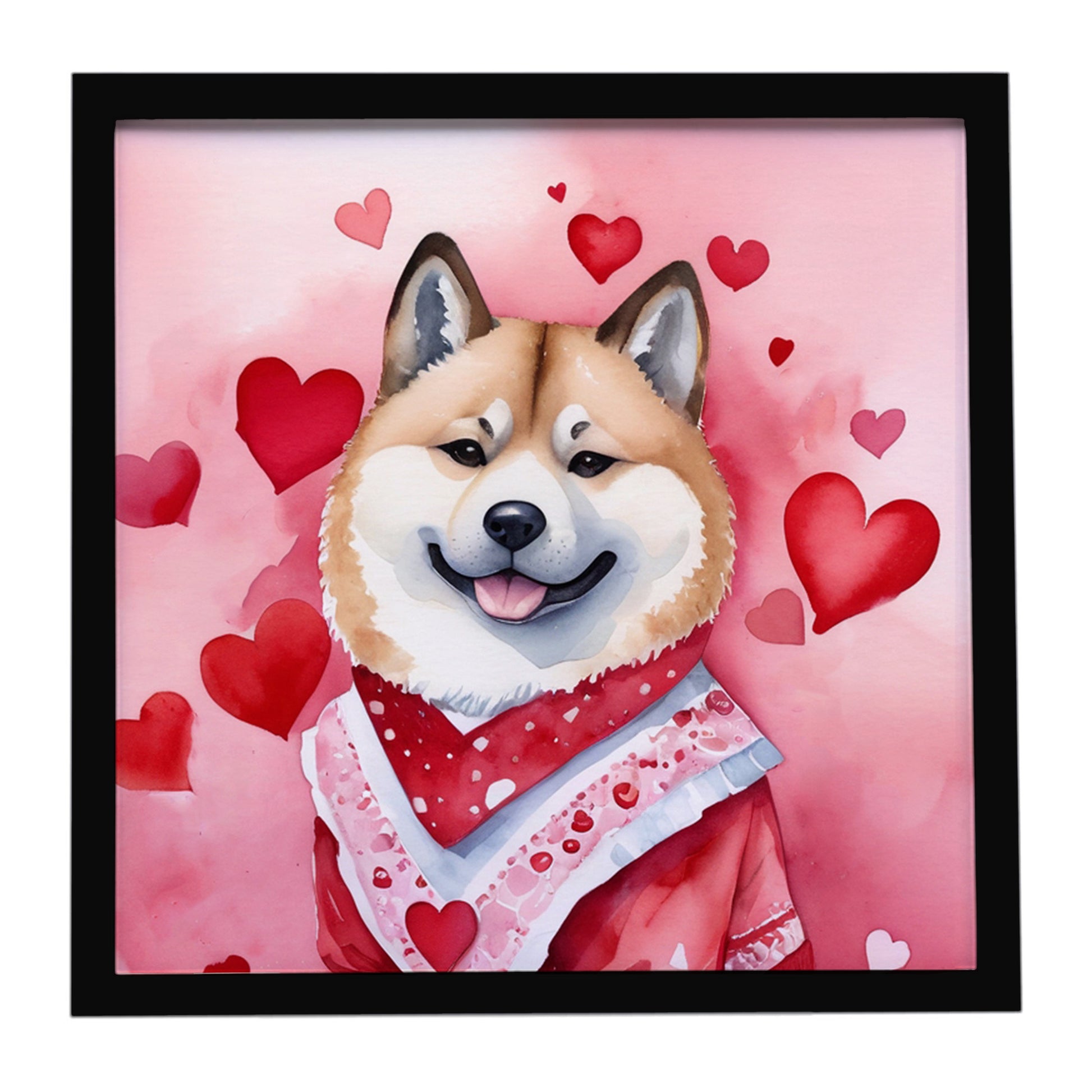 Buy this Akita My Valentine Framed Metal Print