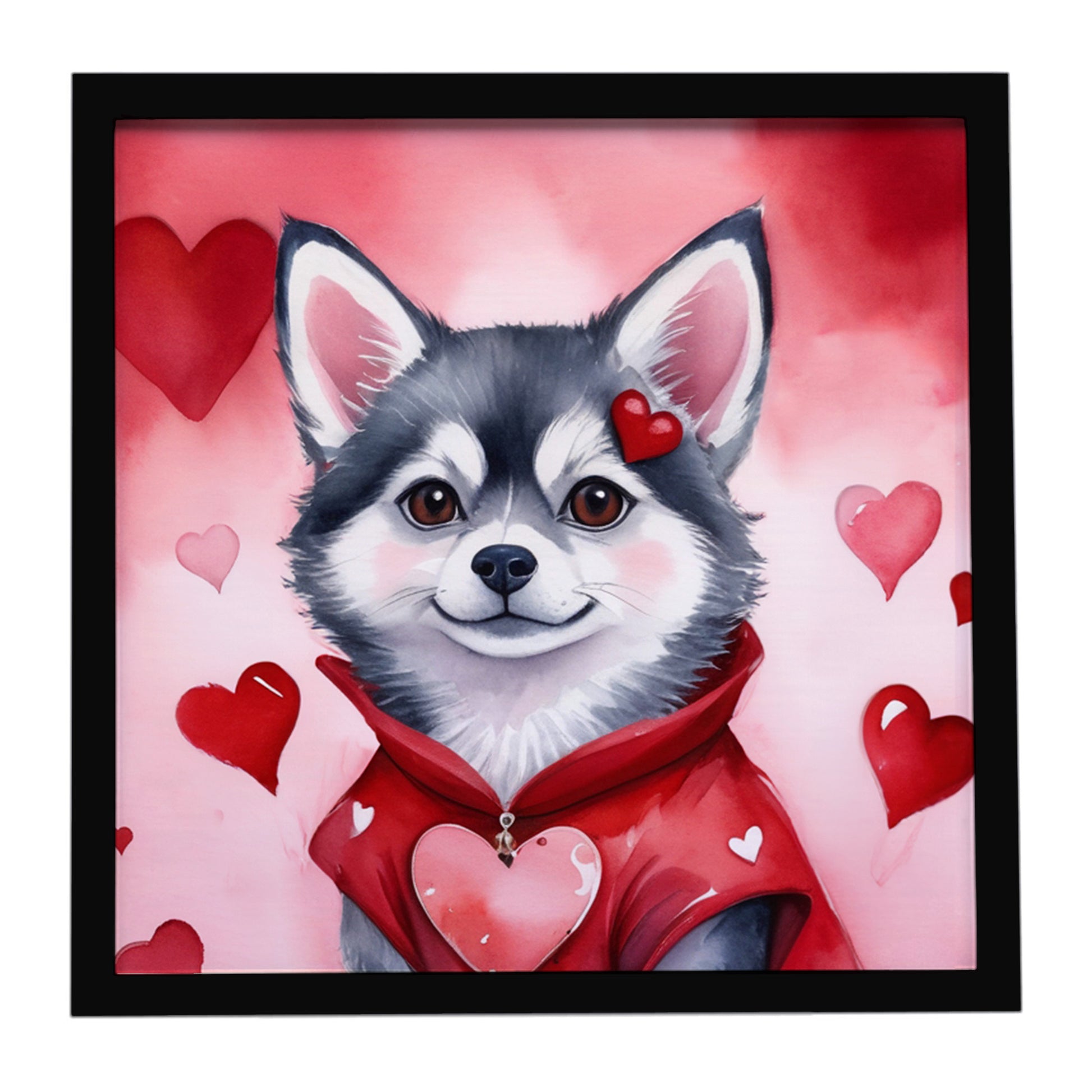 Buy this Alaskan Klee Kai My Valentine Framed Metal Print