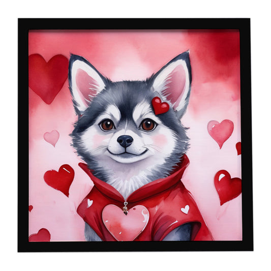 Buy this Alaskan Klee Kai My Valentine Framed Metal Print