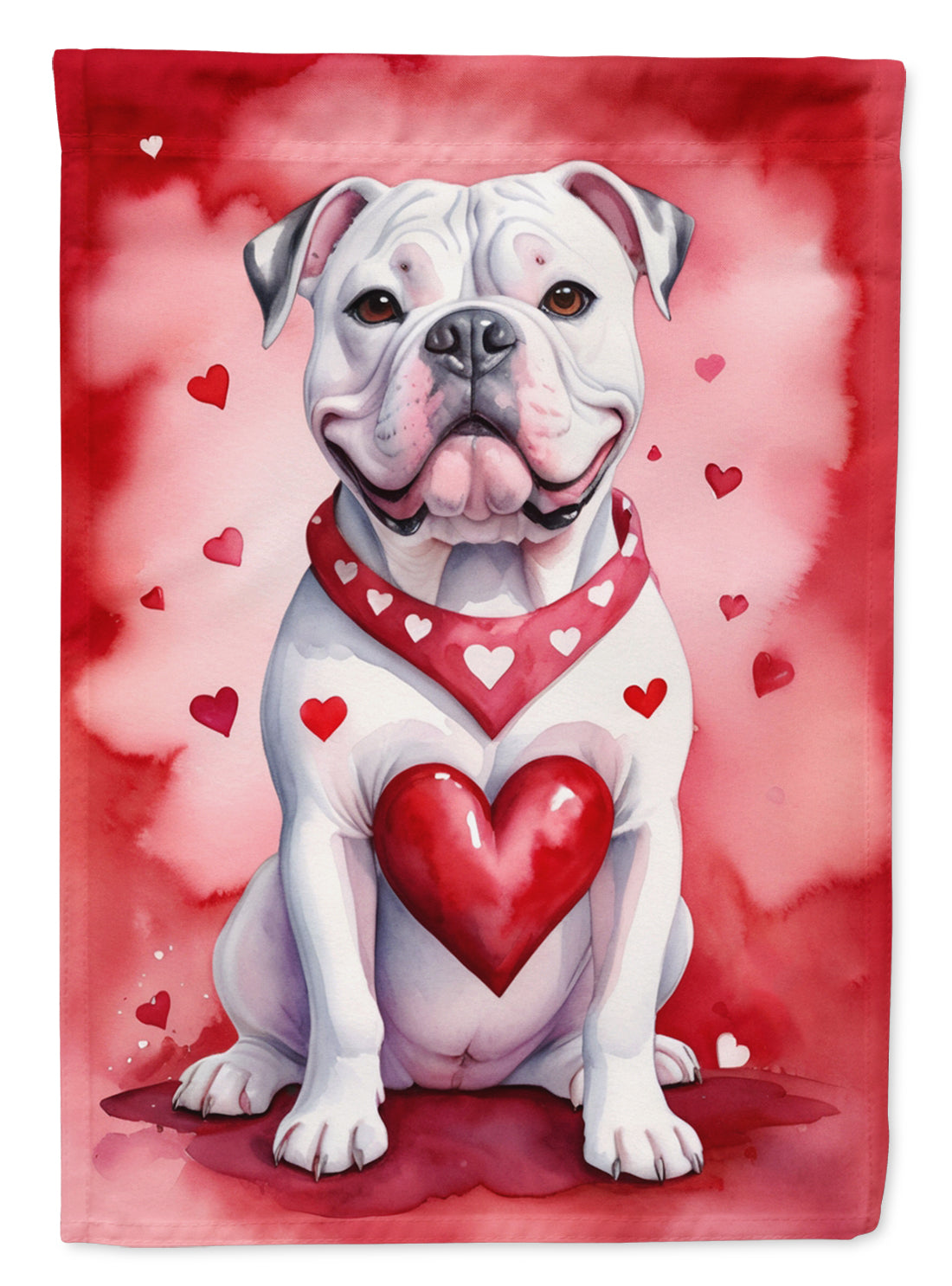 Buy this American Bulldog My Valentine House Flag