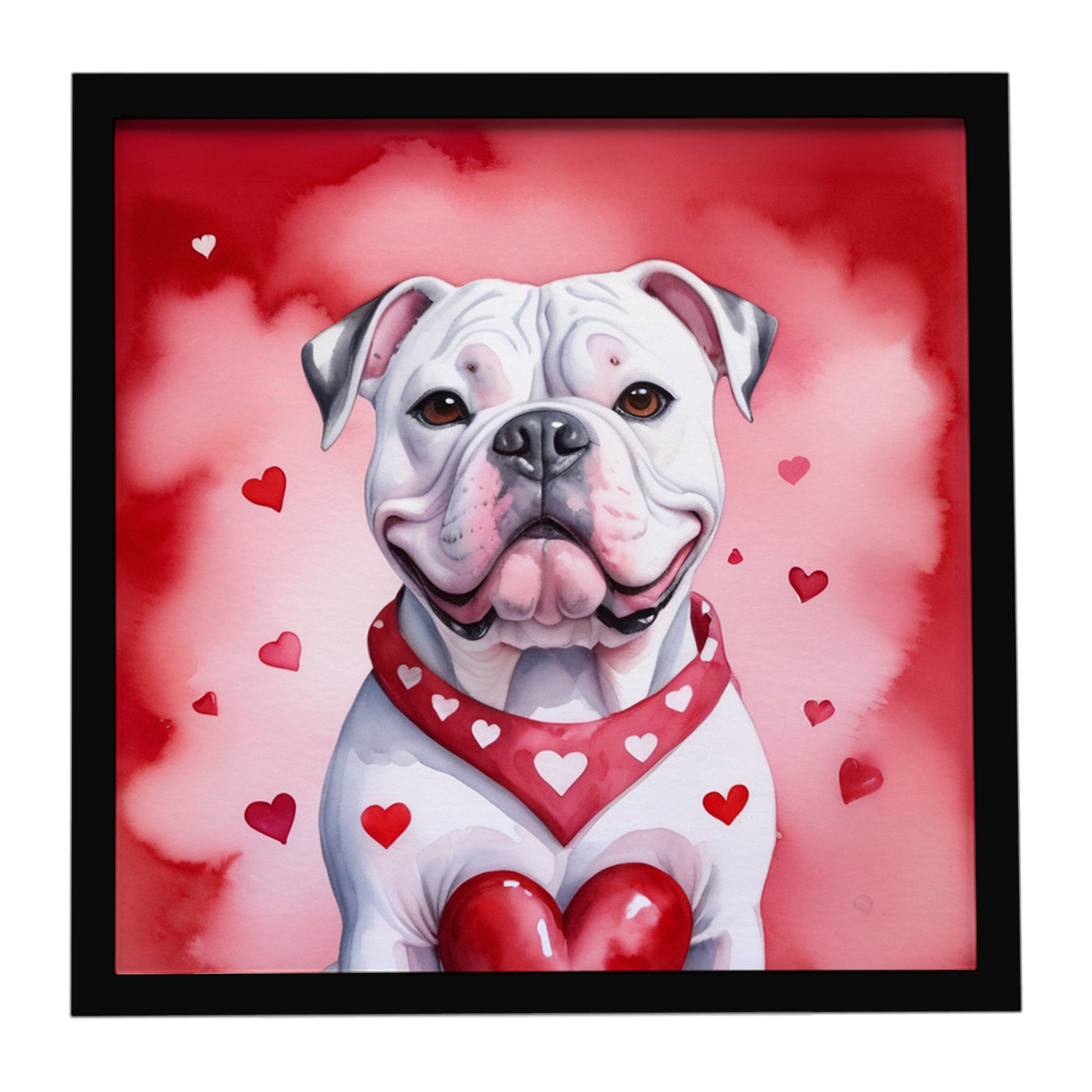 Buy this American Bulldog My Valentine Framed Metal Print