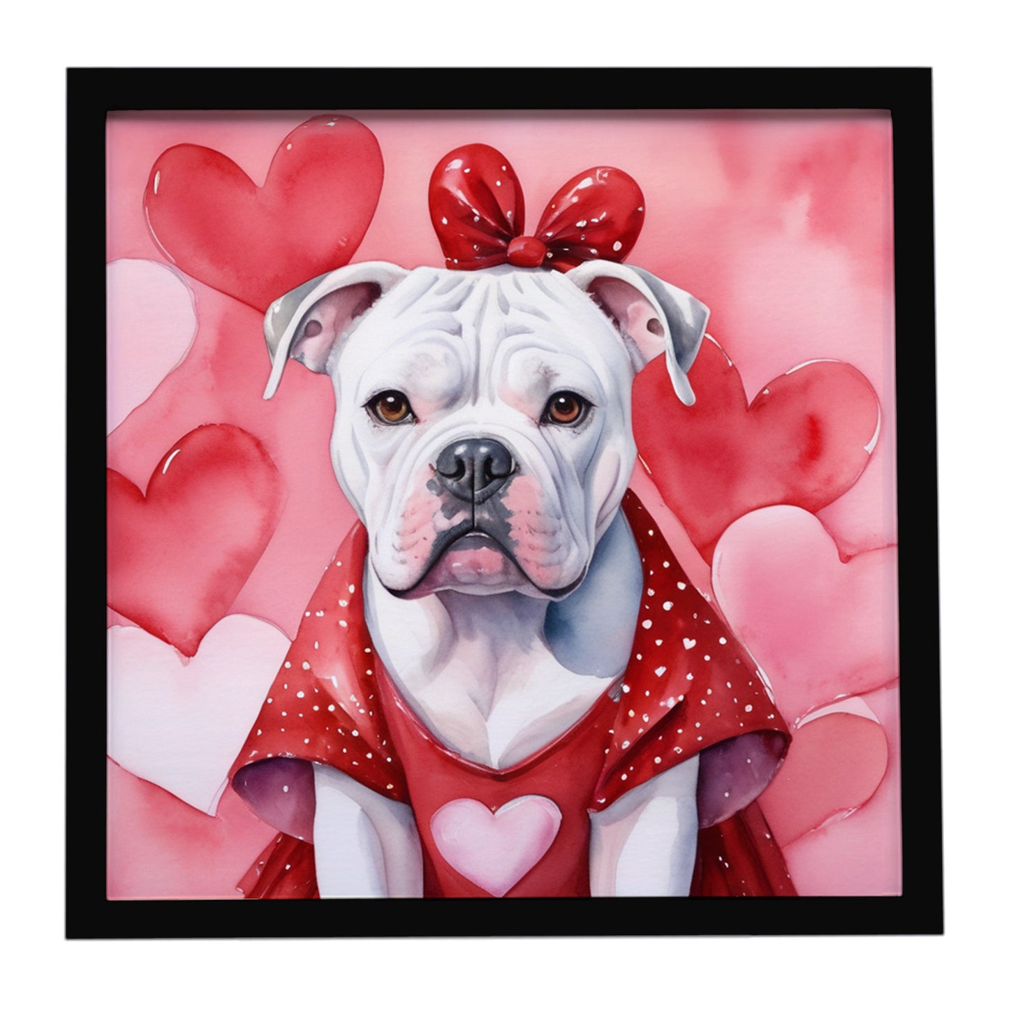 Buy this American Bulldog My Valentine Framed Metal Print