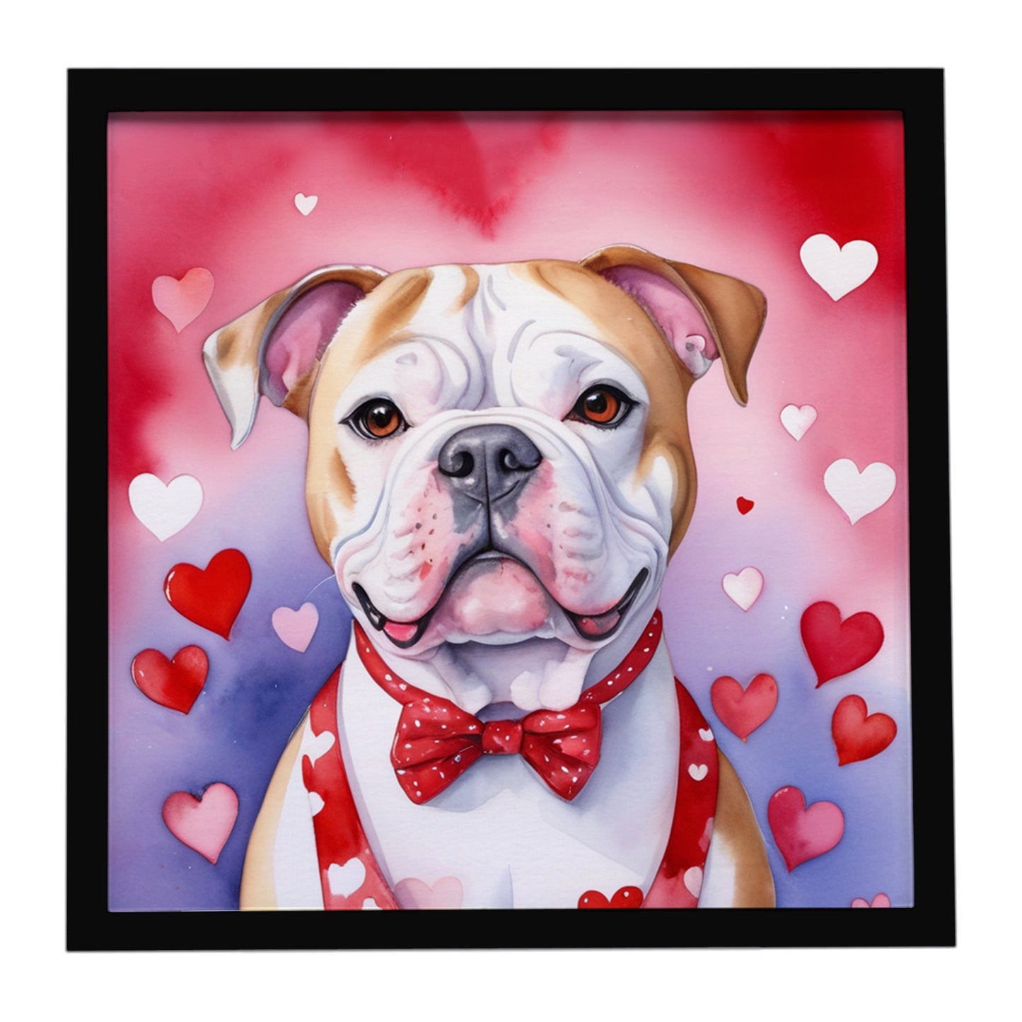 Buy this American Bulldog My Valentine Framed Metal Print