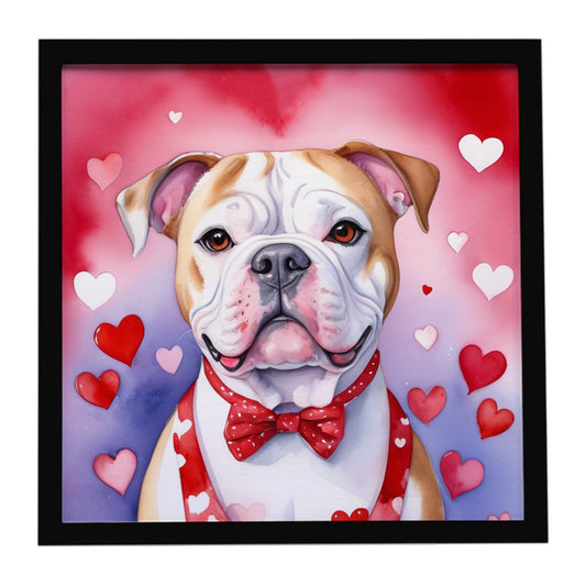 Buy this American Bulldog My Valentine Framed Metal Print