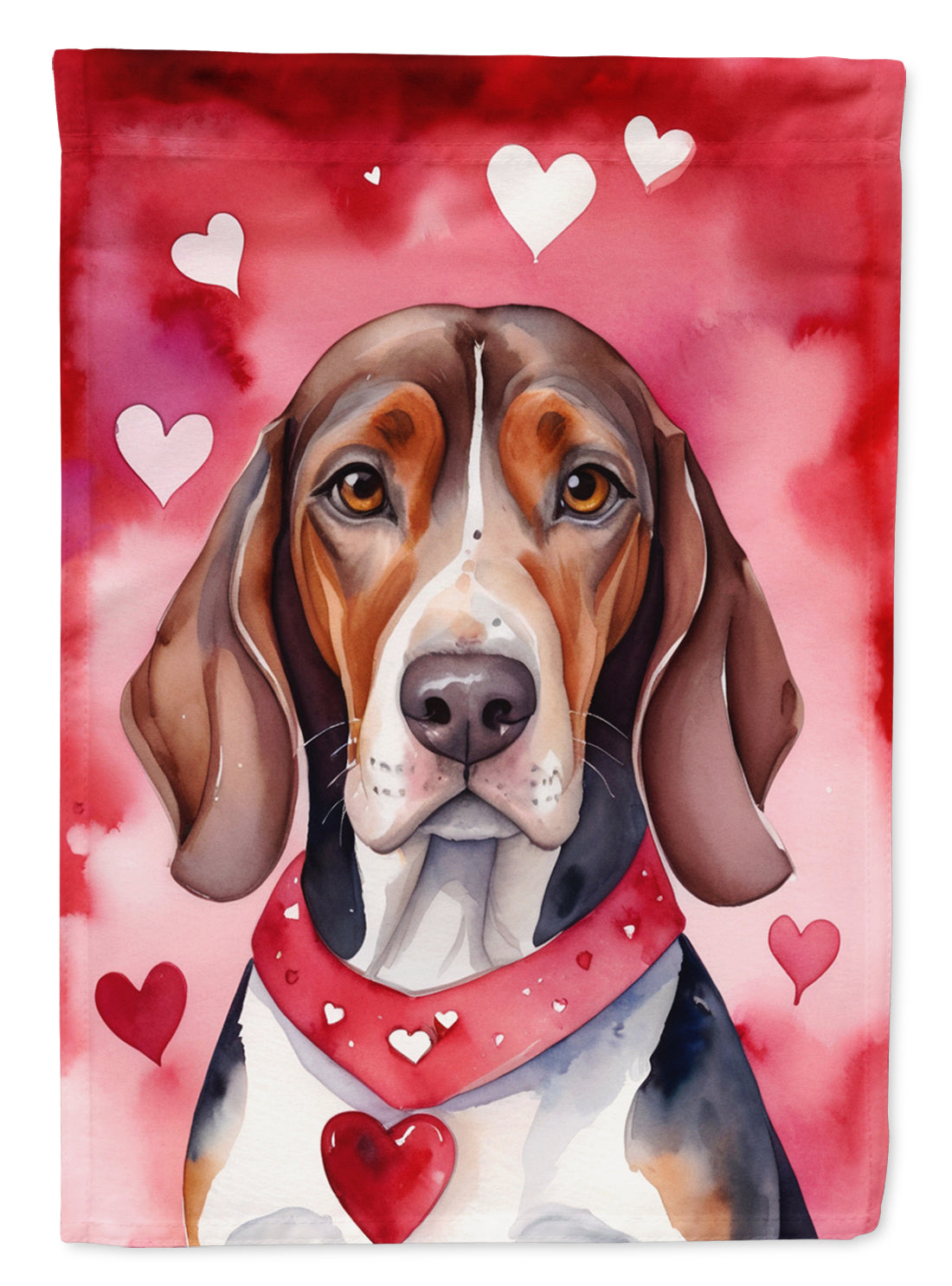 Buy this American English Coonhound My Valentine Garden Flag