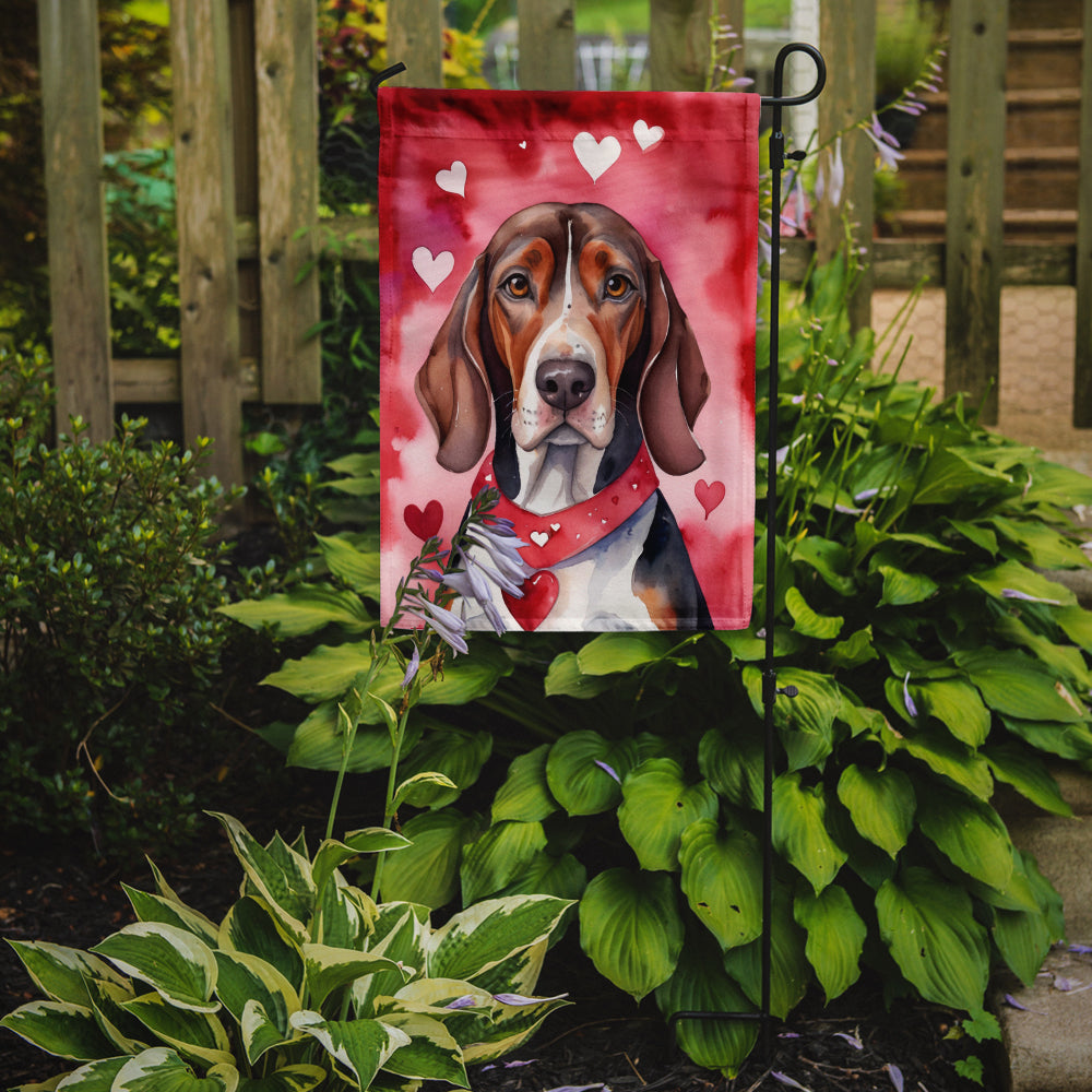 American English Coonhound My Valentine Garden Flag