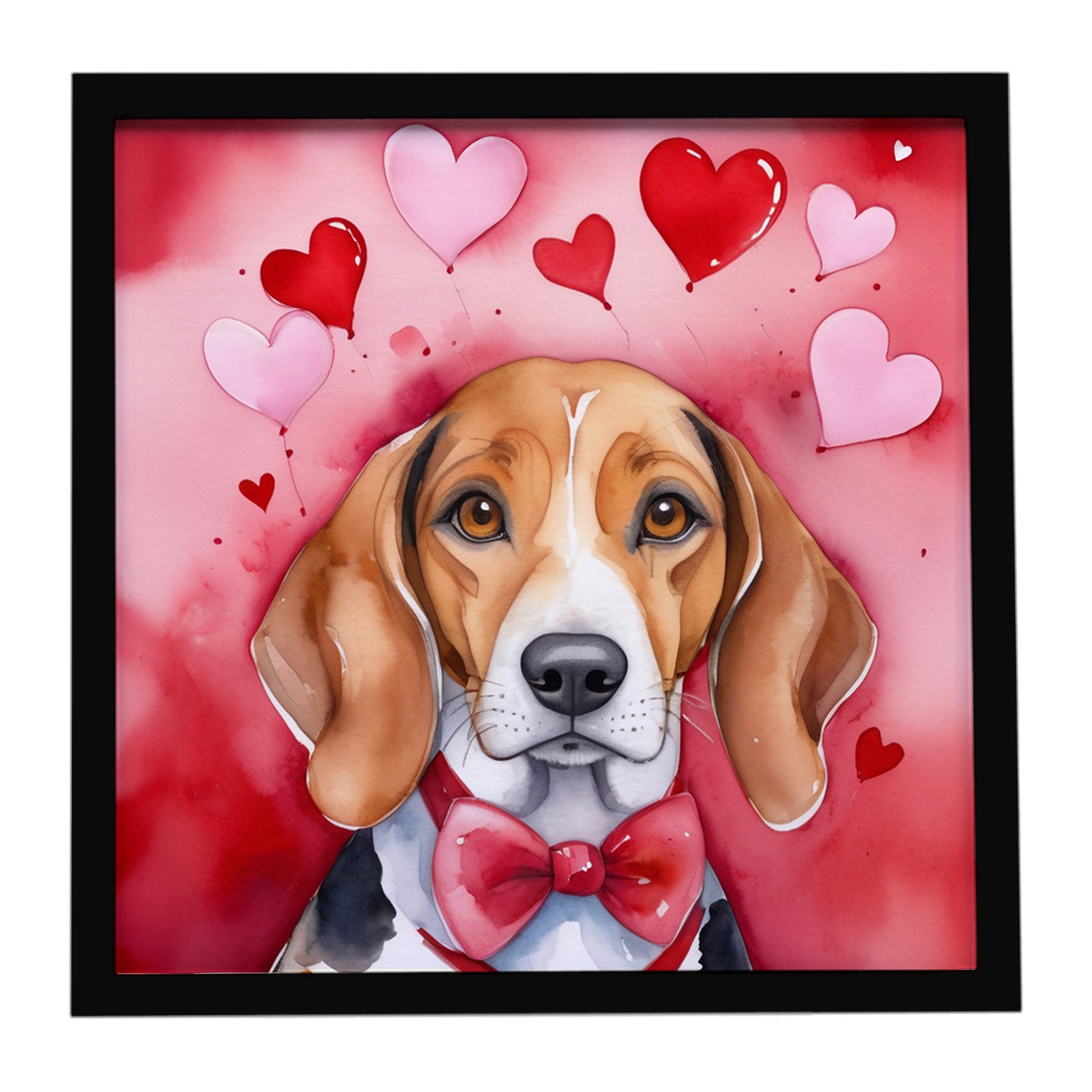 Buy this American Foxhound My Valentine Framed Metal Print