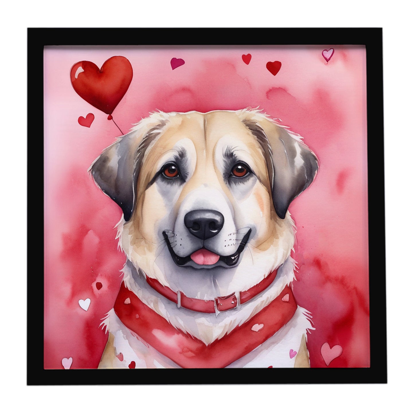 Buy this Anatolian Shepherd Dog My Valentine Framed Metal Print