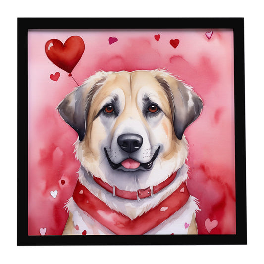 Buy this Anatolian Shepherd Dog My Valentine Framed Metal Print