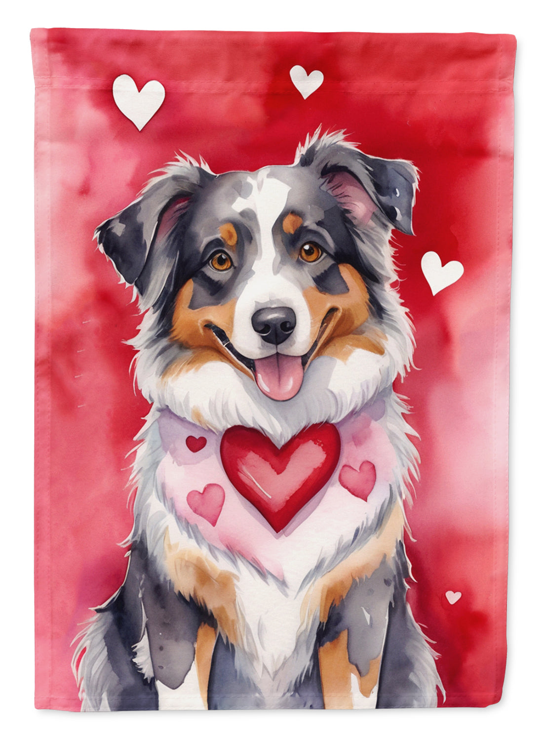 Buy this Australian Shepherd My Valentine Garden Flag