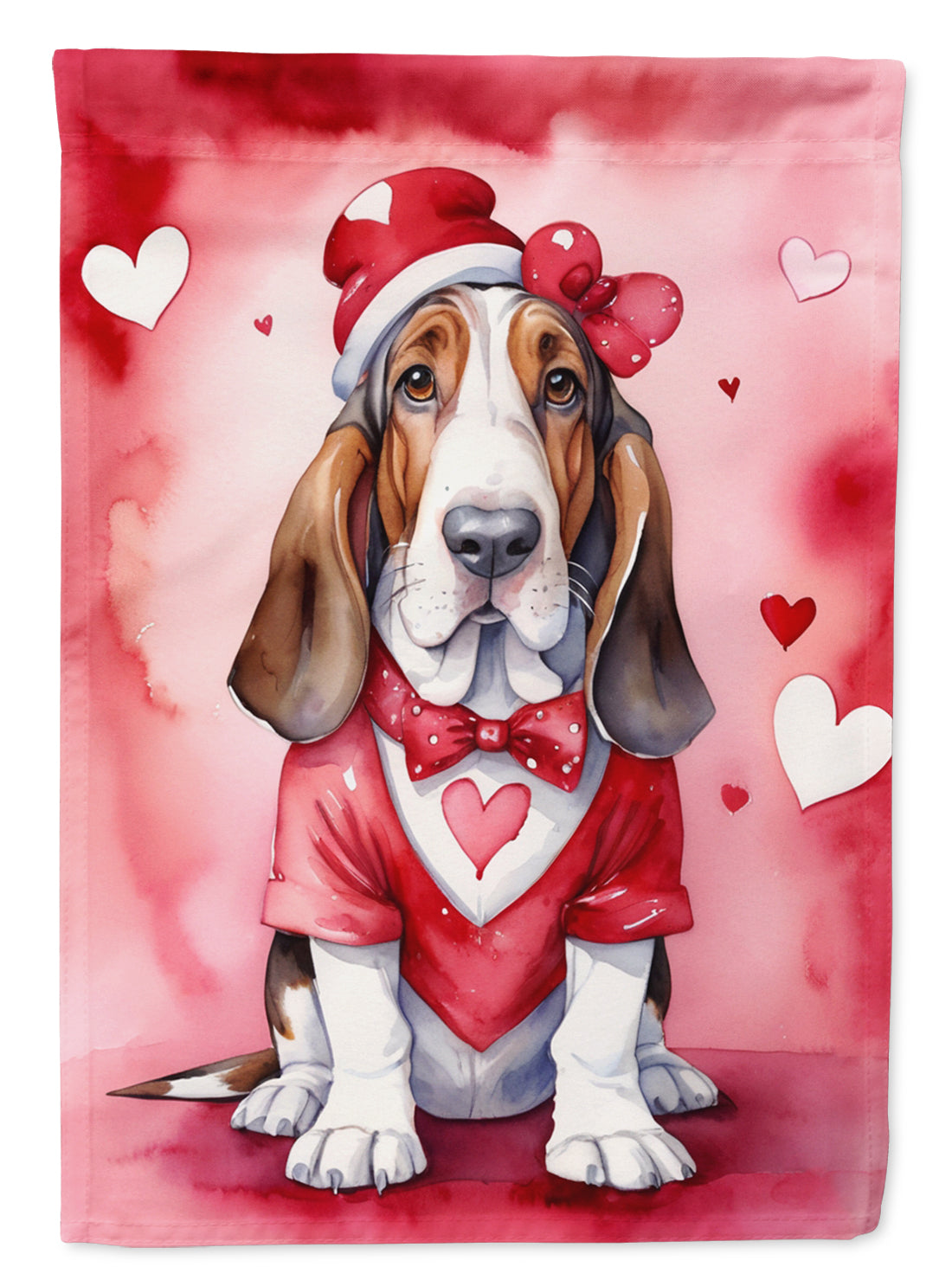 Buy this Basset Hound My Valentine House Flag