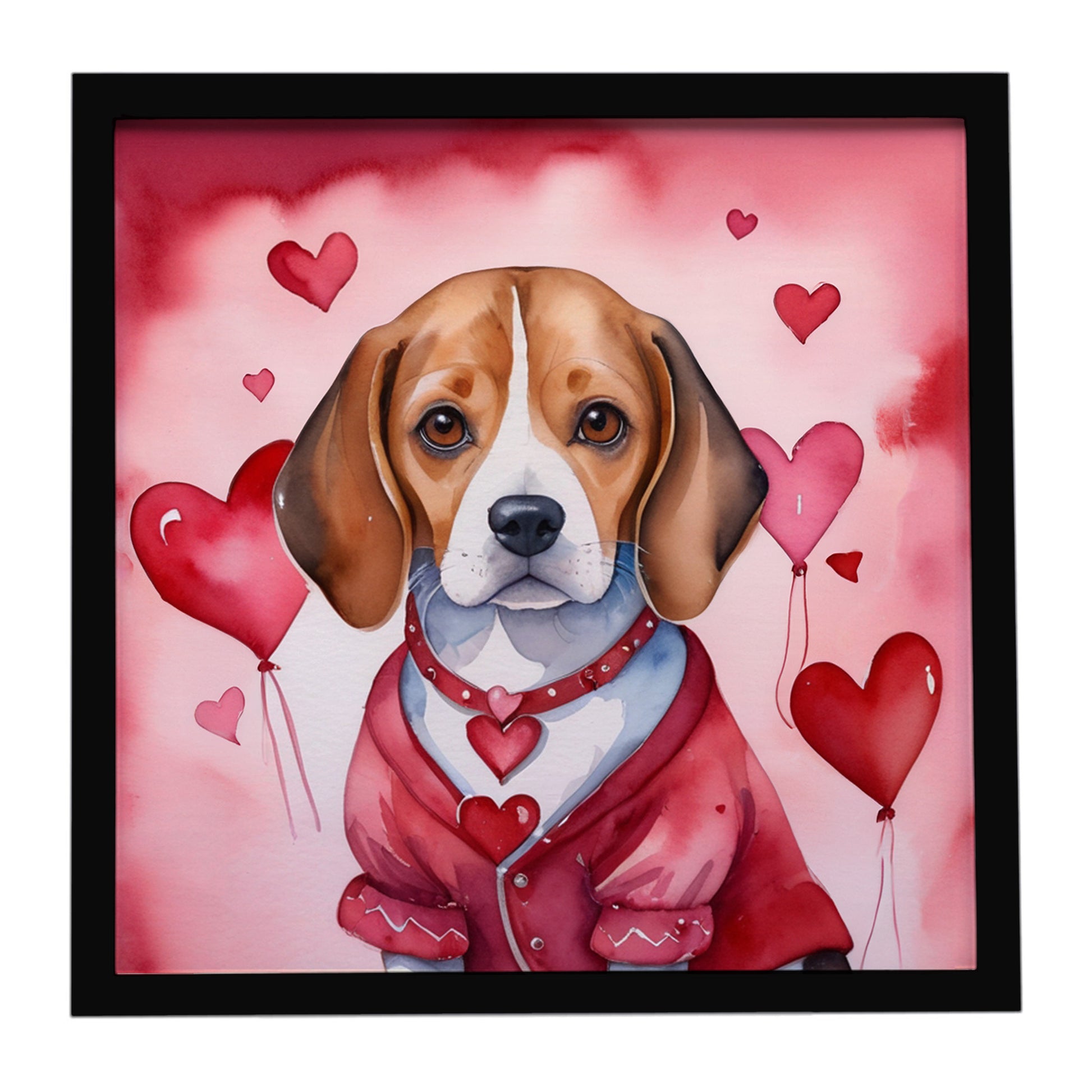Buy this Beagle My Valentine Framed Metal Print