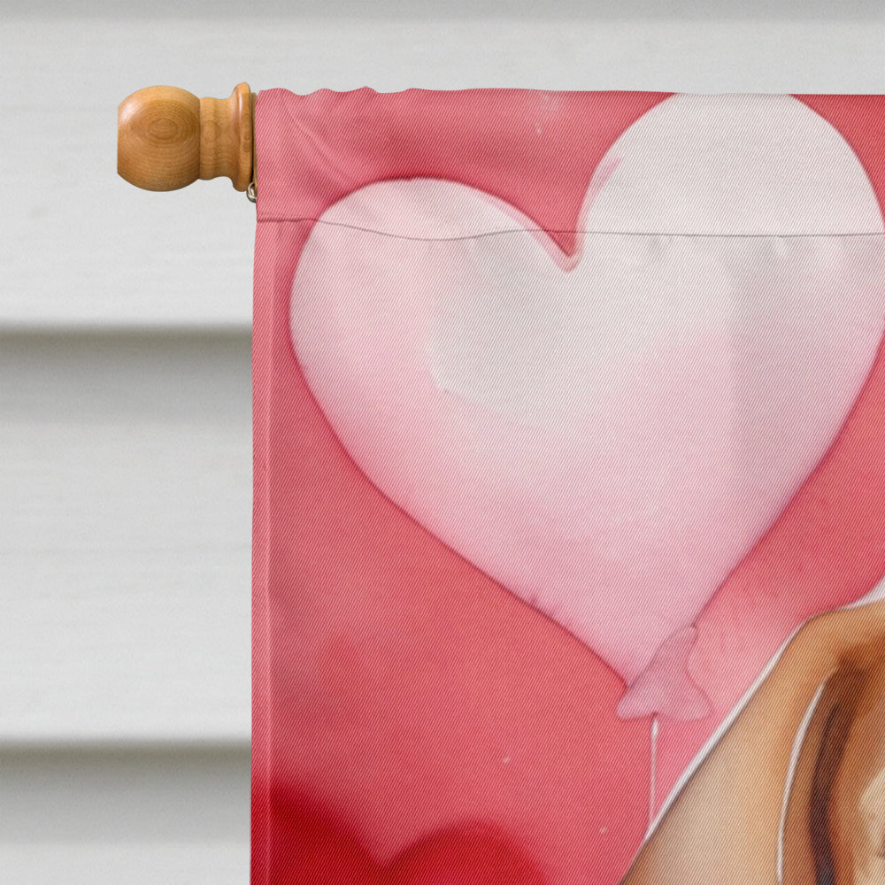 Beagle My Valentine House Flag