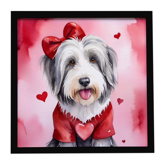 Buy this Bearded Collie My Valentine Framed Metal Print